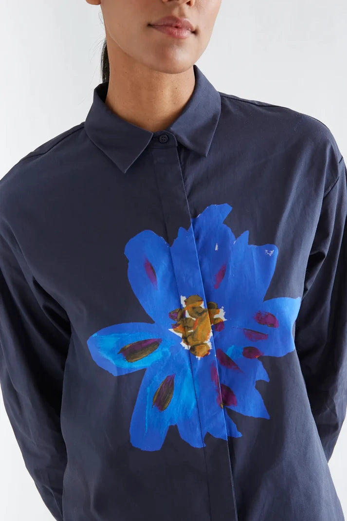 COMPAÑÍA FANTÁSTICA | PRINTED FLOWER BLOUSE - BLUE