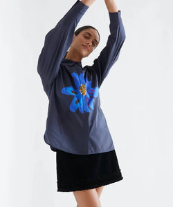 COMPAÑÍA FANTÁSTICA | PRINTED FLOWER BLOUSE - BLUE