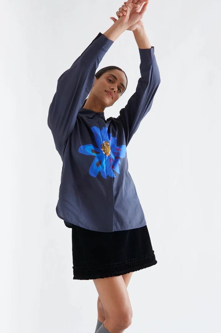 COMPAÑÍA FANTÁSTICA | PRINTED FLOWER BLOUSE - BLUE