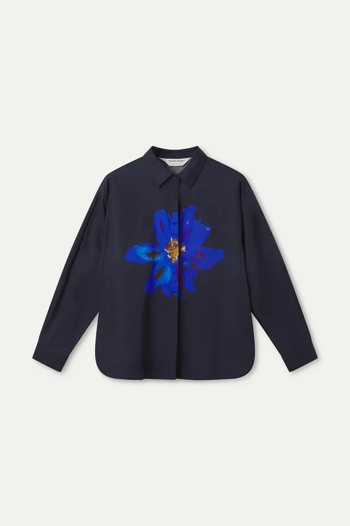 COMPAÑÍA FANTÁSTICA | PRINTED FLOWER BLOUSE - BLUE
