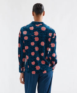 COMPAÑÍA FANTÁSTICA | LYCHEE VELVET BLOUSE - BLUE