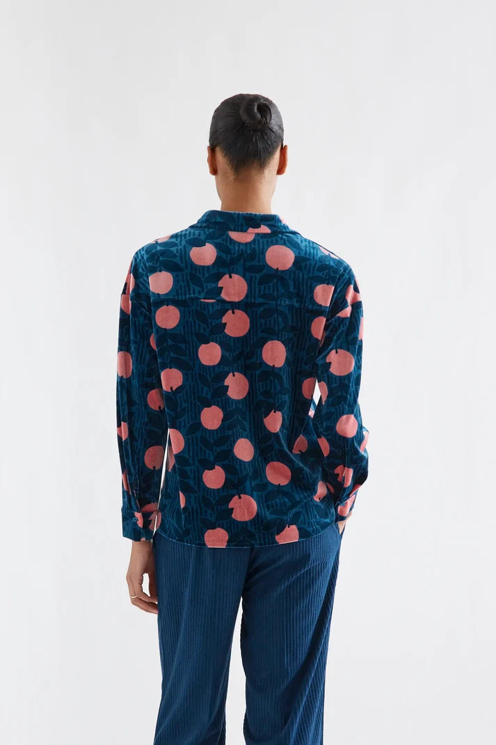 COMPAÑÍA FANTÁSTICA | LYCHEE VELVET BLOUSE - BLUE