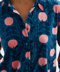 COMPAÑÍA FANTÁSTICA | LYCHEE VELVET BLOUSE - BLUE