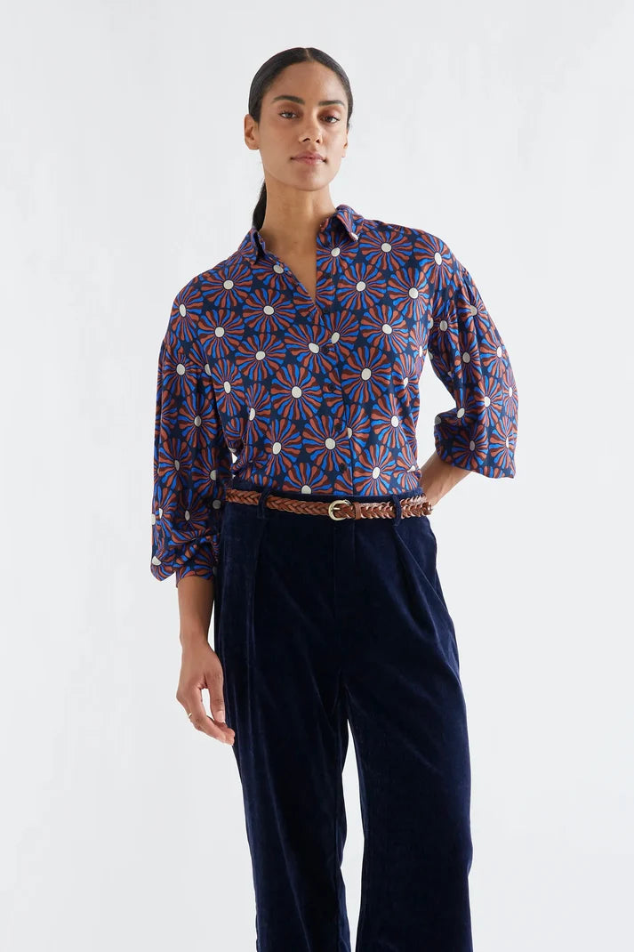 COMPAÑÍA FANTÁSTICA | NESHA PRINTED BLOUSE - BLUE