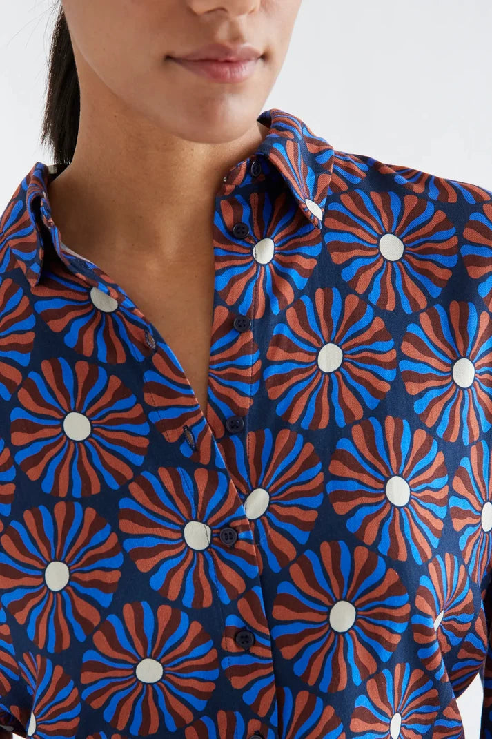 COMPAÑÍA FANTÁSTICA | NESHA PRINTED BLOUSE - BLUE