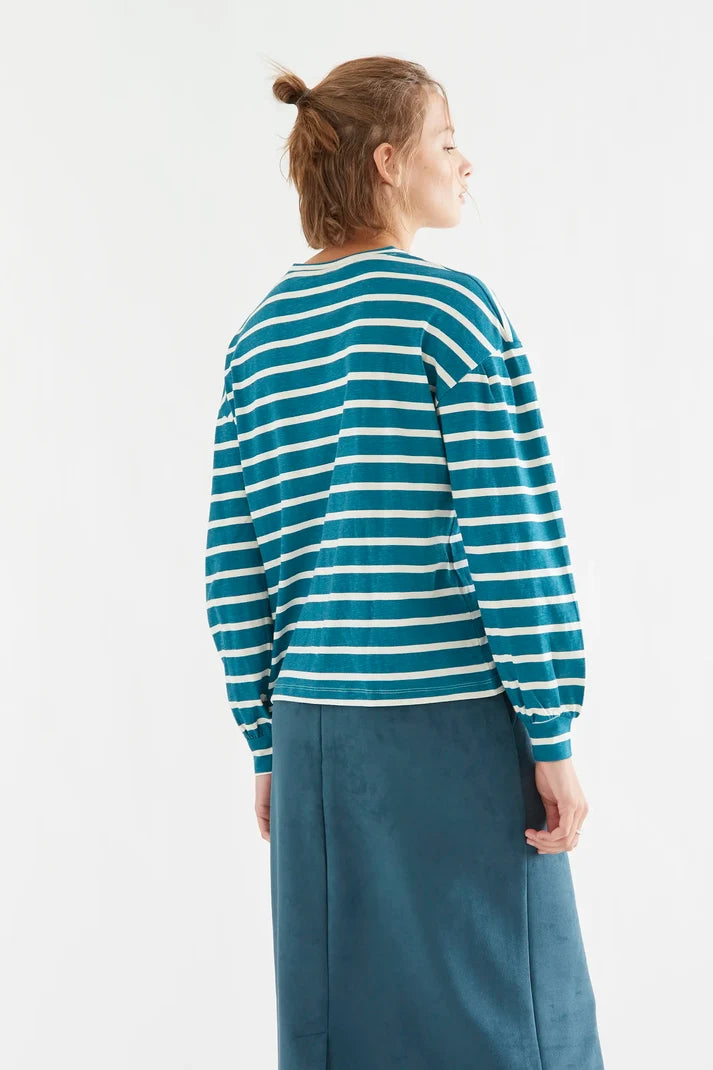 COMPAÑÍA FANTÁSTICA | JANNEKE STRIPED SHIRT - PETROL