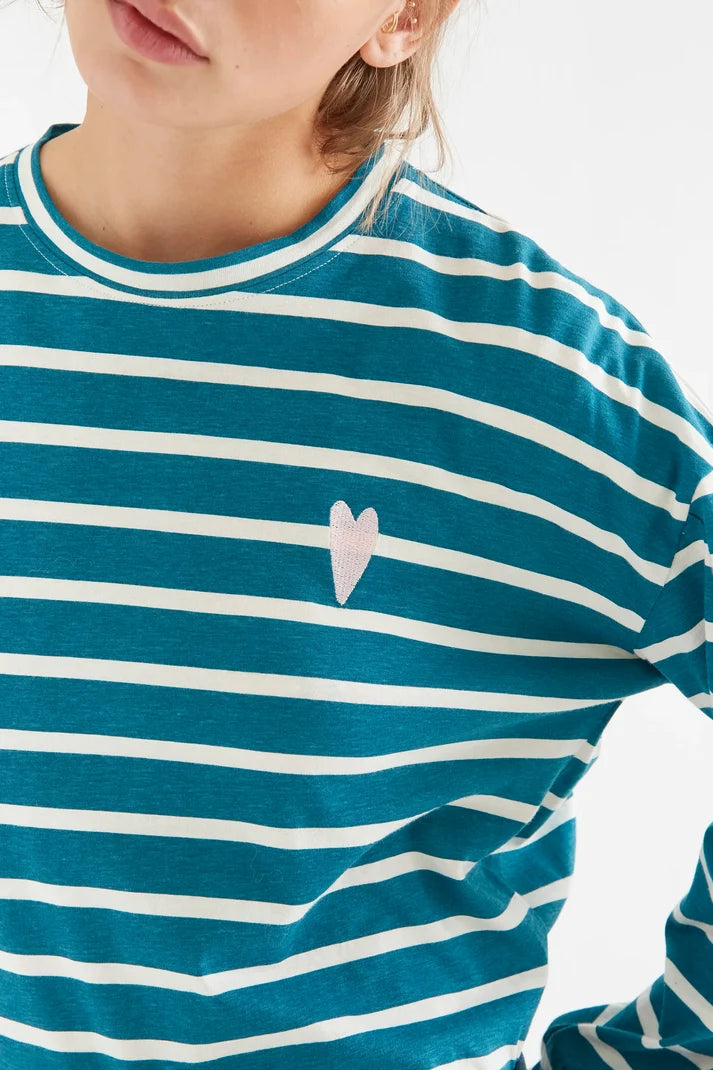 COMPAÑÍA FANTÁSTICA | JANNEKE STRIPED SHIRT - PETROL