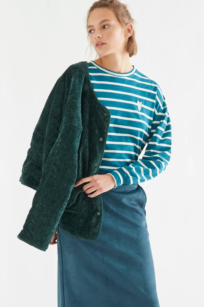 COMPAÑÍA FANTÁSTICA | JANNEKE STRIPED SHIRT - PETROL
