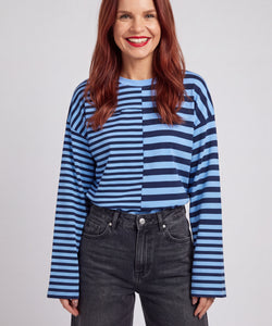 FRANKIE LS STRIPED SHIRT - BLUE/NAVY
