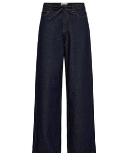 NÜMPH | BROOKLYN HR WIDE JEANS - Dark Blue Denim
