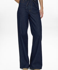 NÜMPH | BROOKLYN HR WIDE JEANS - Dark Blue Denim