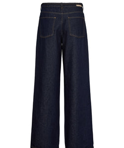 NÜMPH | BROOKLYN HR WIDE JEANS - Dark Blue Denim