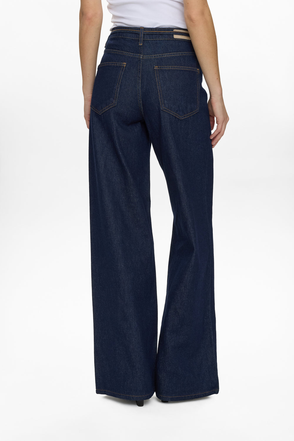 NÜMPH | BROOKLYN HR WIDE JEANS - Dark Blue Denim