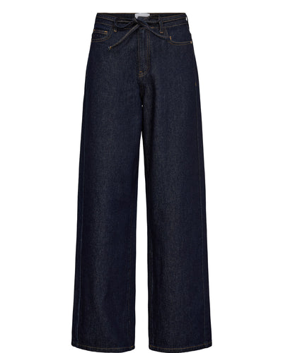 NÜMPH | BROOKLYN HR WIDE JEANS - Dark Blue Denim