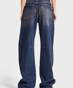 LUNA BARREL BAGGY MID RISE JEANS - ECLIPSE