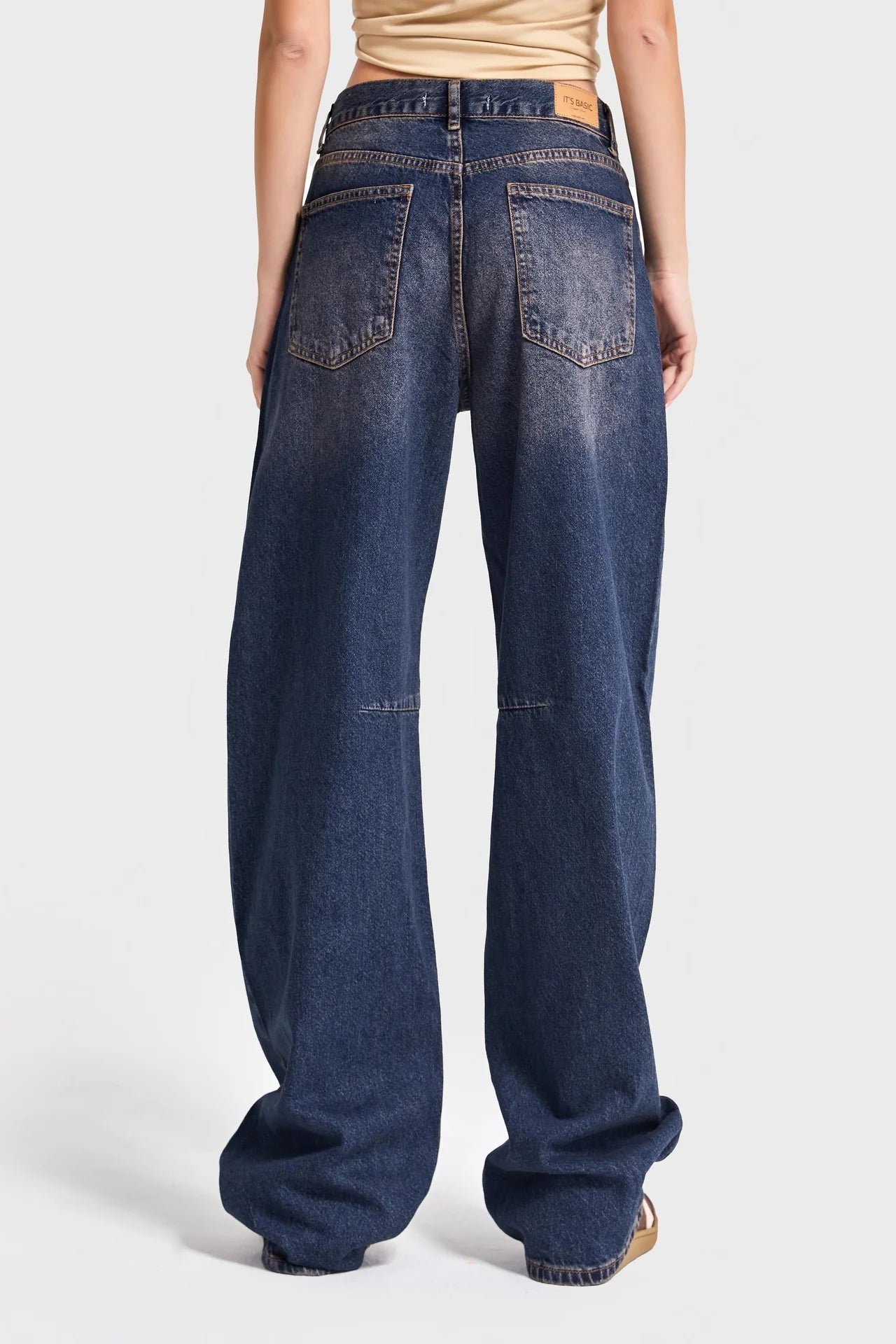 LUNA BARREL BAGGY MID RISE JEANS - ECLIPSE