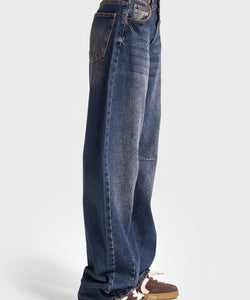 LUNA BARREL BAGGY MID RISE JEANS - ECLIPSE
