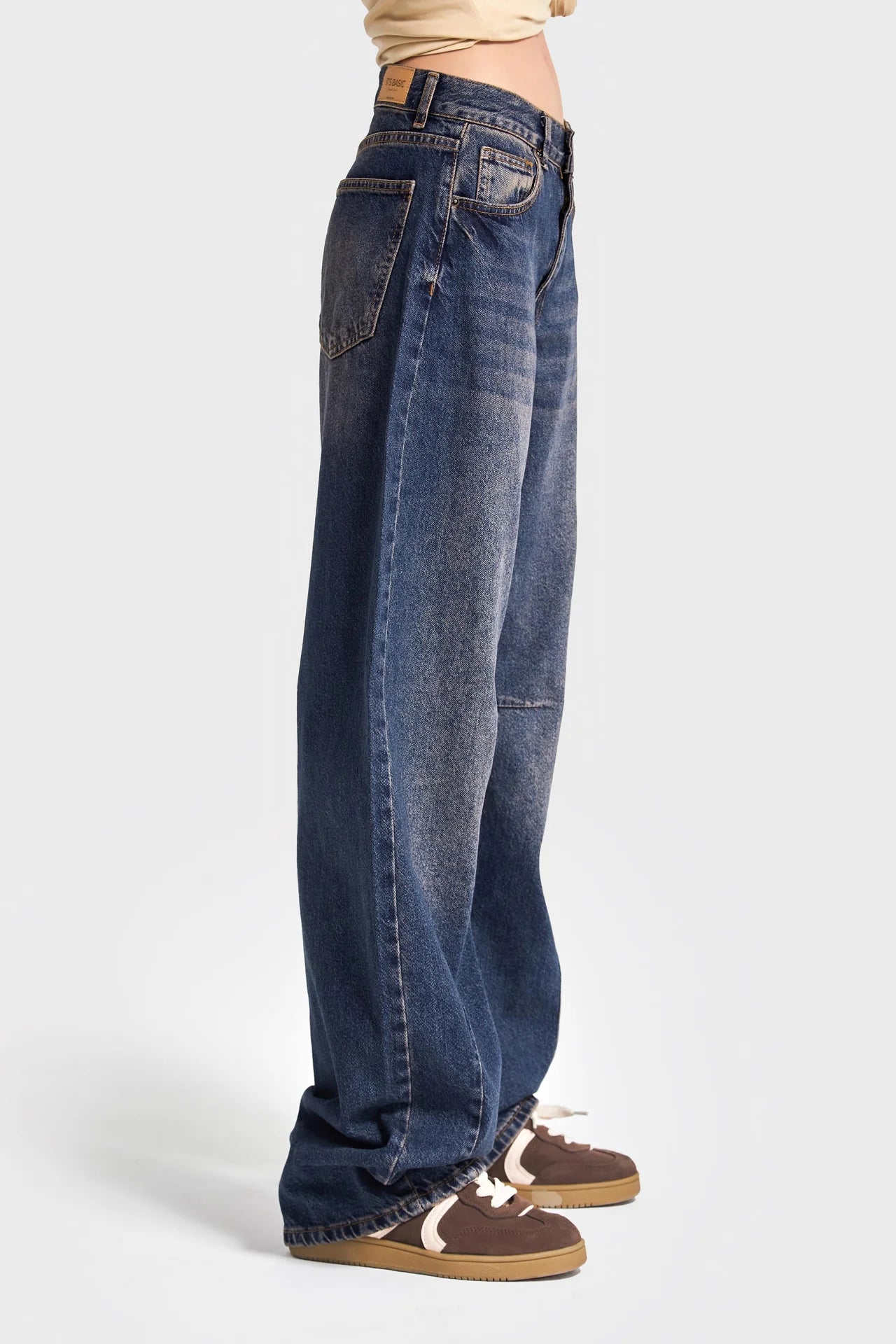 LUNA BARREL BAGGY MID RISE JEANS - ECLIPSE