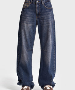 LUNA BARREL BAGGY MID RISE JEANS - ECLIPSE