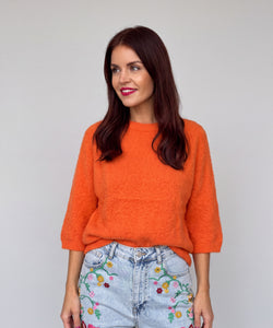 MIGNON WOOL PULLOVER - ORANGE