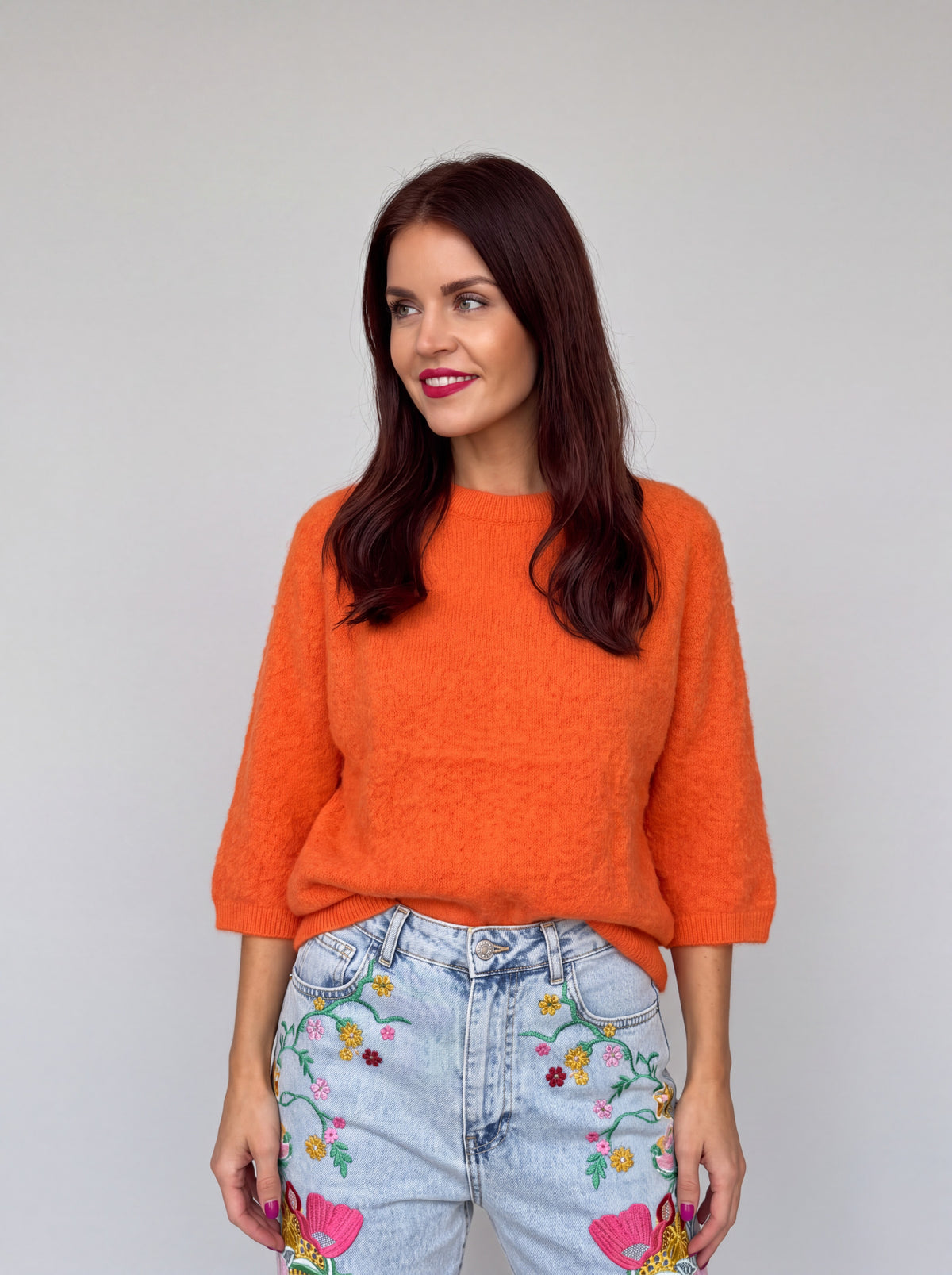 MIGNON WOOL PULLOVER - ORANGE