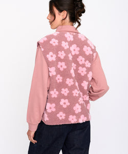 BLOOMED TEDDY BODYWARMER - PINK