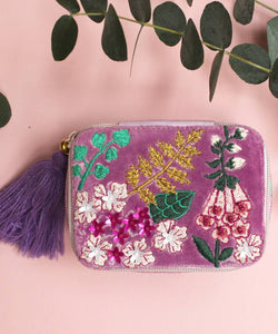 LEAVES SQUARED BOX - PURPLE