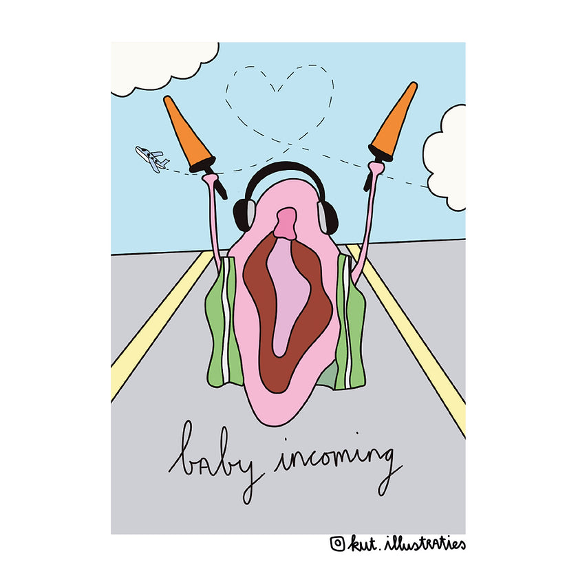 KUT. Illustraties | A6 KAART - BABY INCOMING