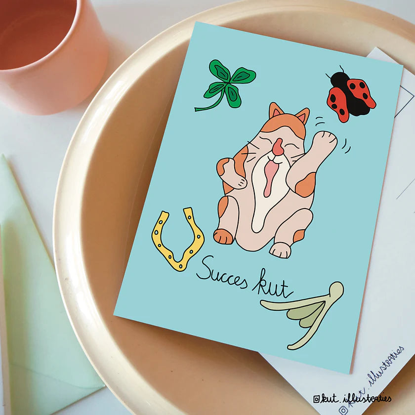 KUT. Illustraties | A6 KAART - SUCCES KUT