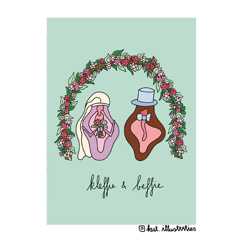 KUT. Illustraties | A6 KAART - KLEFFIE & BEFFIE