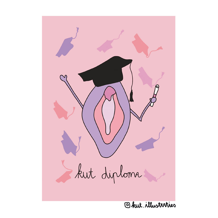 KUT. Illustraties | A6 KAART - KUT DIPLOMA