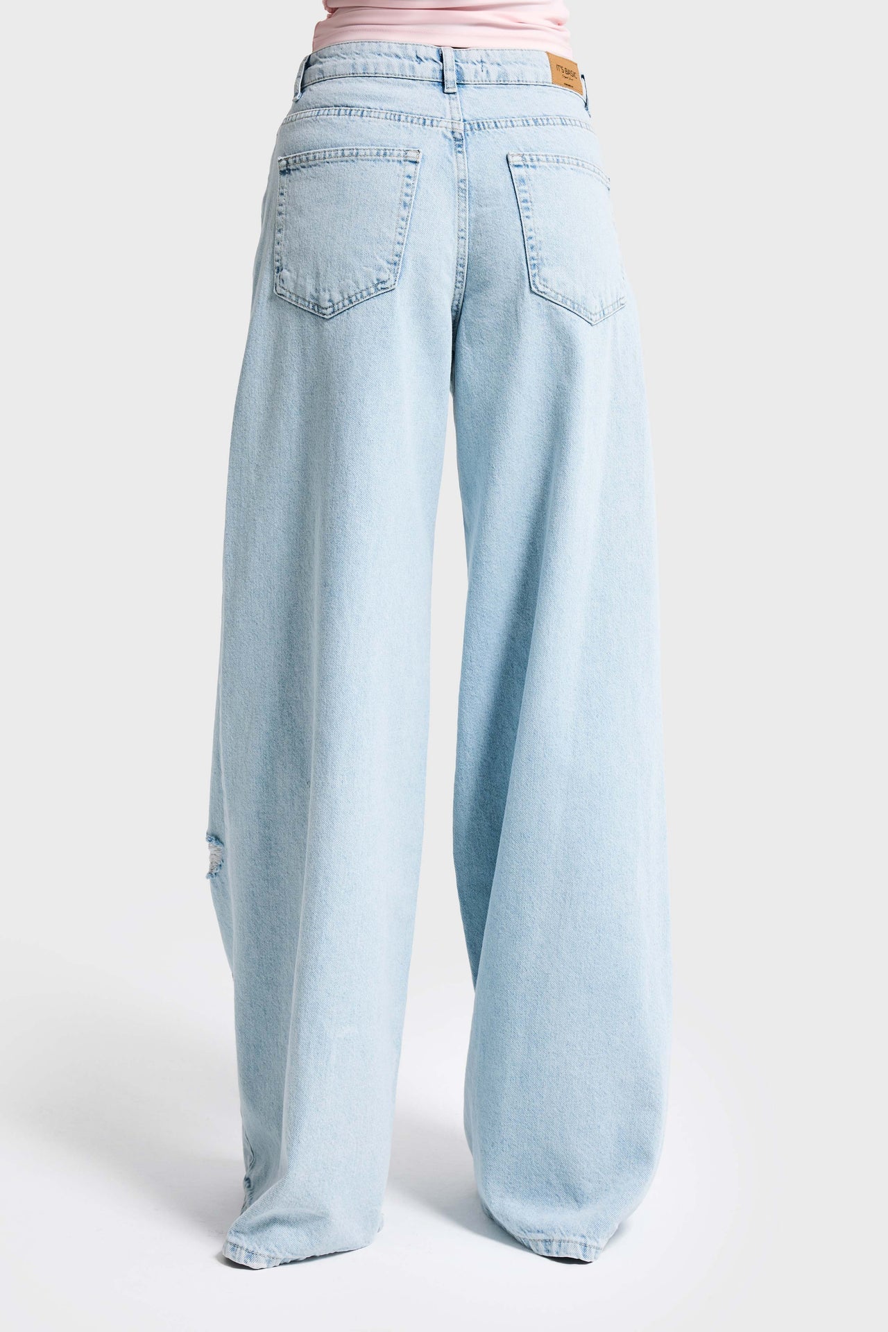 EMBROIDERY PALAZZO JEANS - WILDFLOWER BLUE