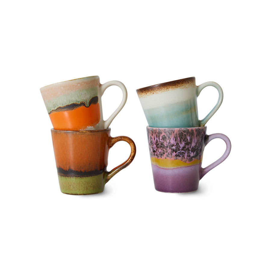 HKliving | 70S CERAMICS: ESPRESSO MUGS - RETRO