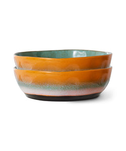 HKliving | 70S CERAMICS: PASTA BOWL - GOLDEN HOUR