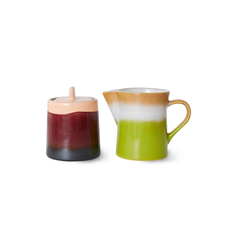 HKliving | 70S CERAMICS: MILK JUG & SUGAR POT - FORELAND