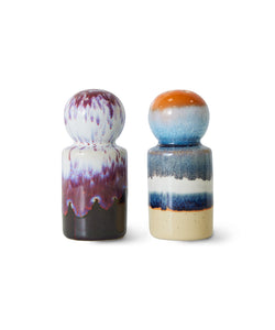 HKliving | 70S CERAMICS: PEPPER & SALT JAR - STARGAZE