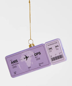 YUP IN DE BOOM | KERSTORNAMENT - BOARDINGPASS PAARS