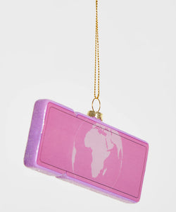 YUP IN DE BOOM | KERSTORNAMENT - BOARDINGPASS ROZE