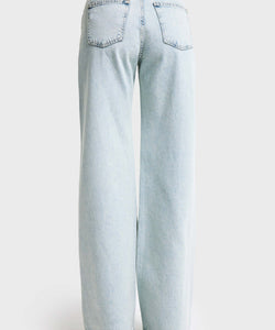 EMBROIDERY STRAIGHT JEANS - BLOSSOM BLUE