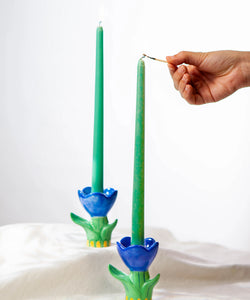 DOIY | CANDLE HOLDER BLOOM - BLUE