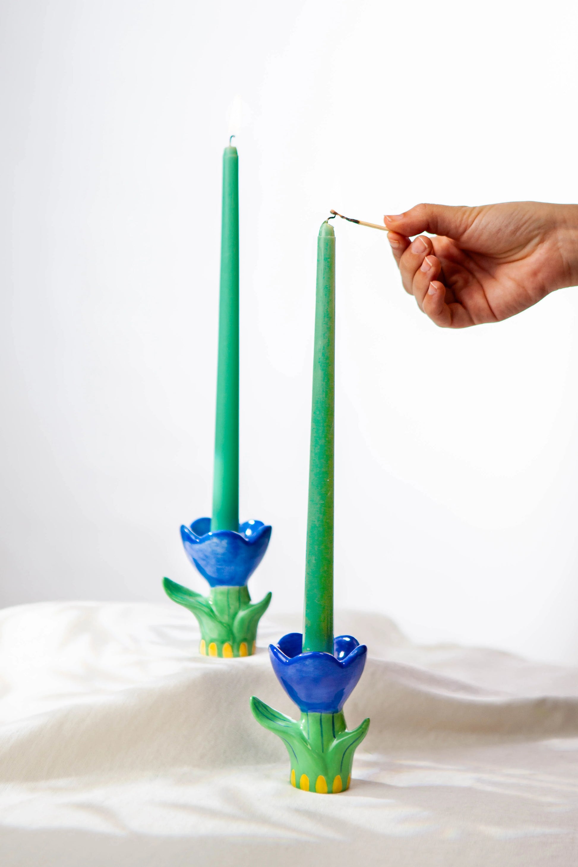 DOIY | CANDLE HOLDER BLOOM - BLUE