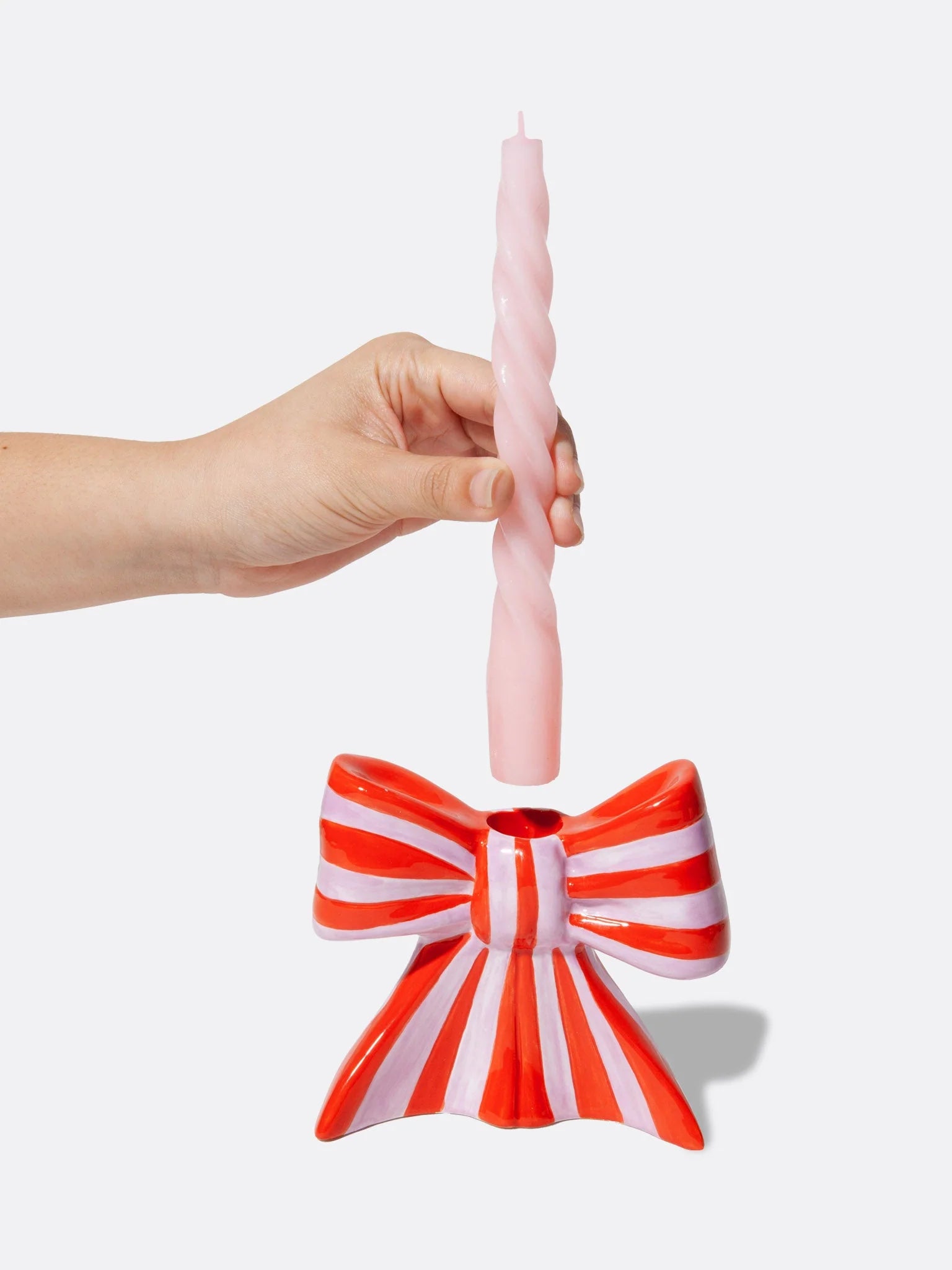 DOIY | CANDLE HOLDER BOW - PINK