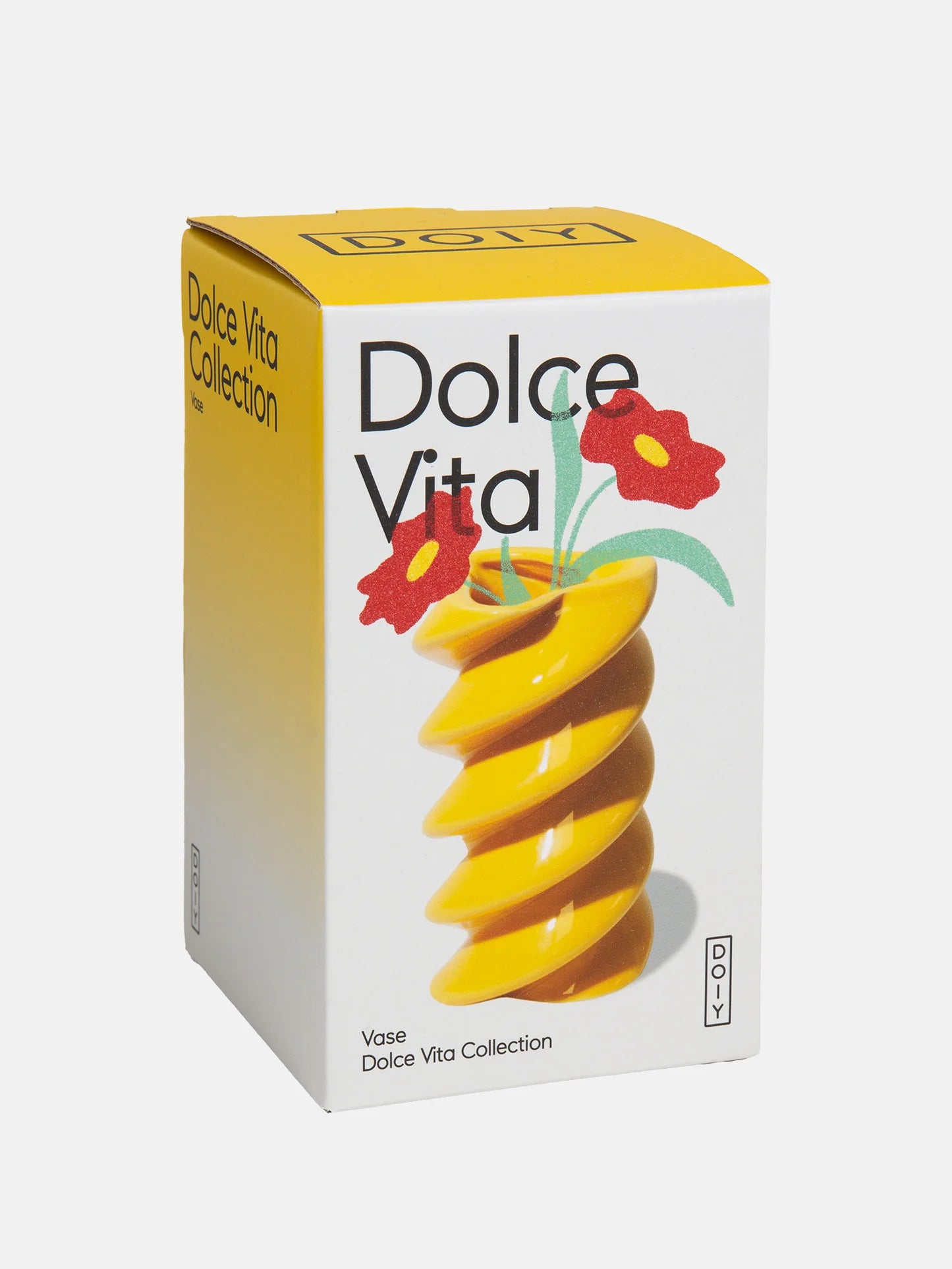 DOIY | DOLCE VITA FUSILLI VASE - YELLOW