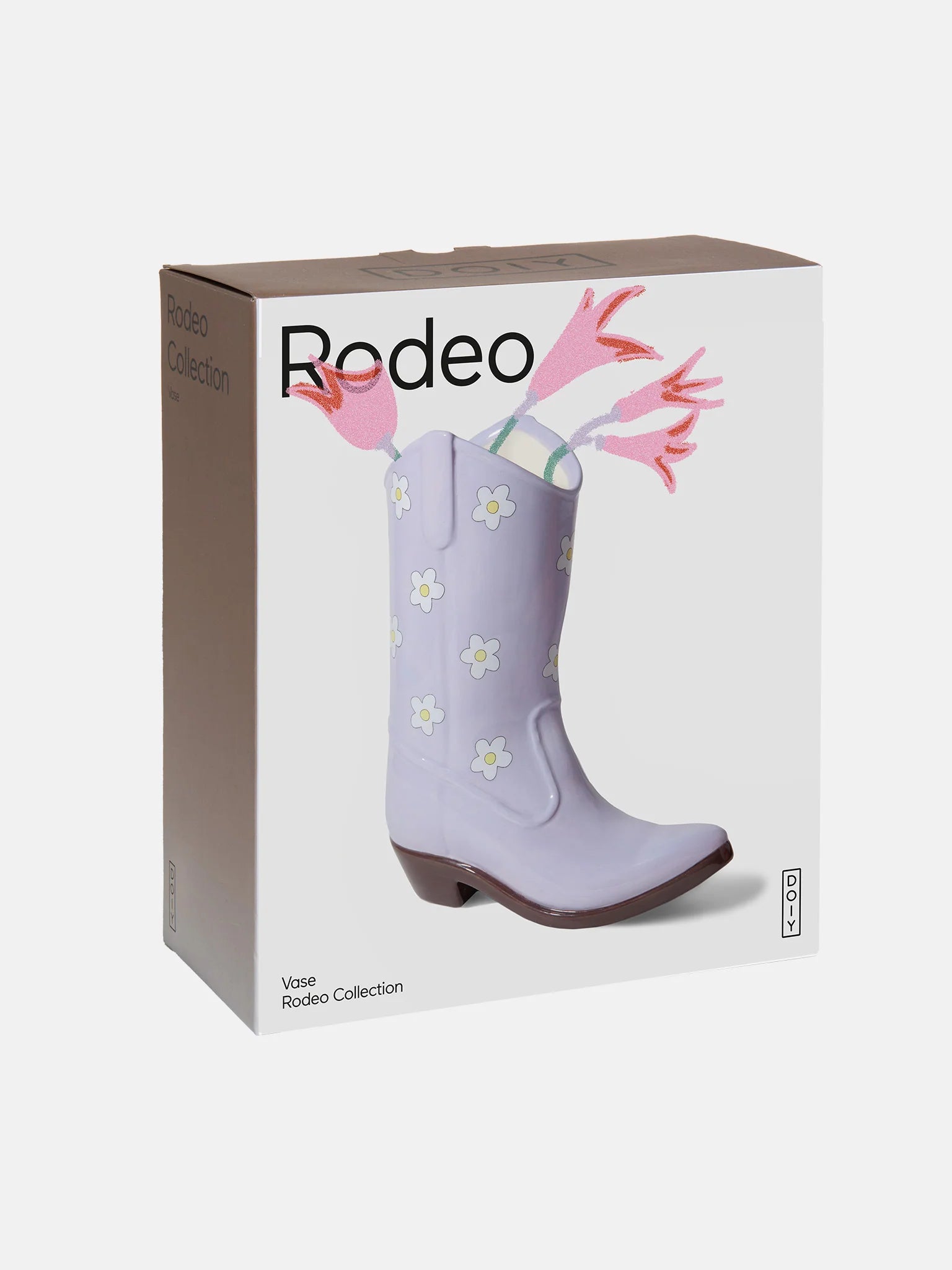 DOIY | RODEO COWBOY BOOT VASE - LILAC