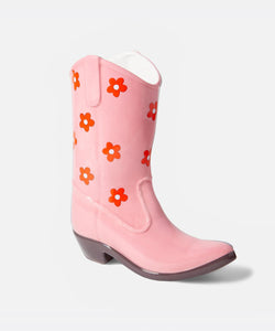 DOIY | RODEO COWBOY BOOT VASE - PINK