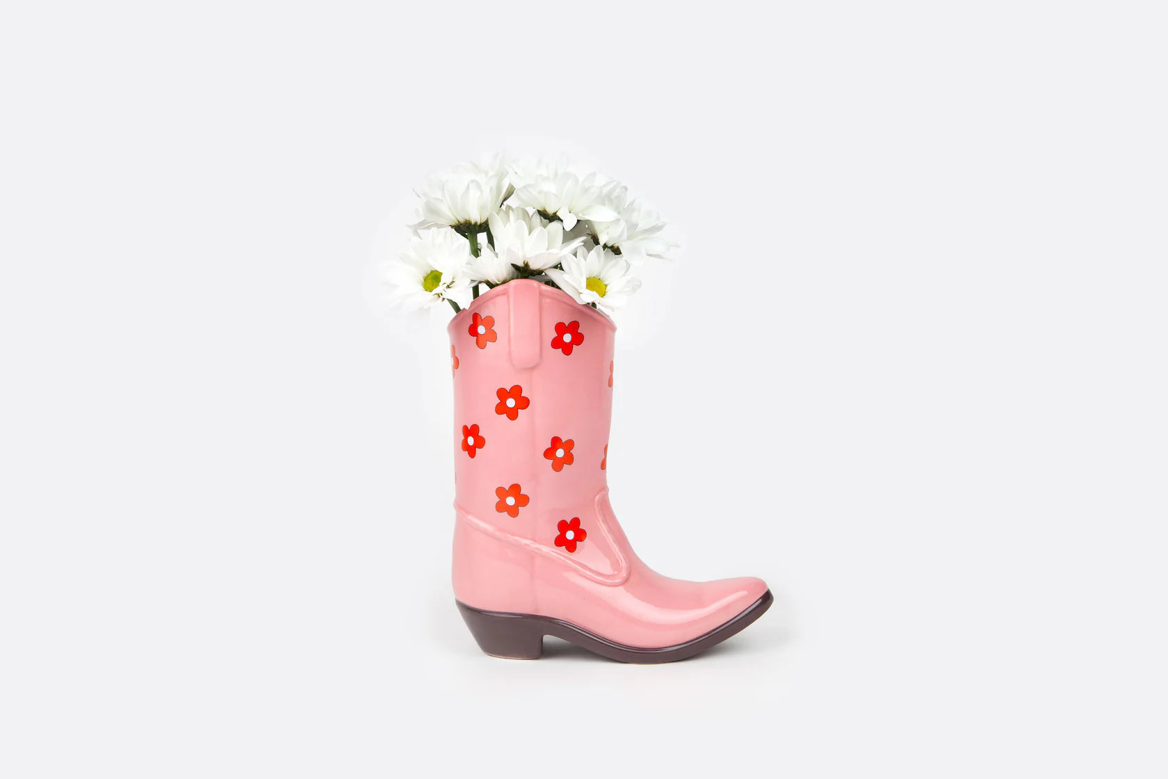 DOIY | RODEO COWBOY BOOT VASE - PINK