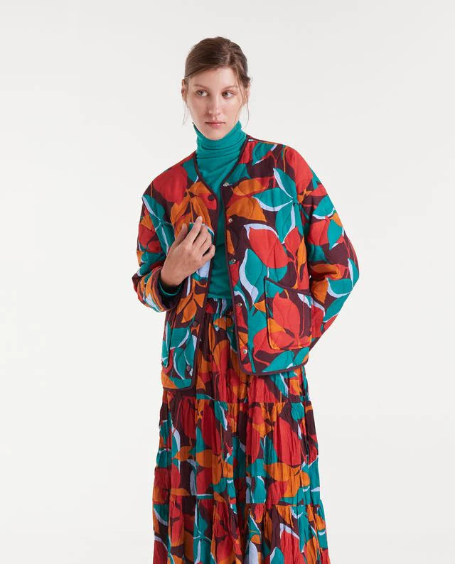 COMPAÑÍA FANTÁSTICA | QUILTED LEAFS JACKET - MULTICOLOR