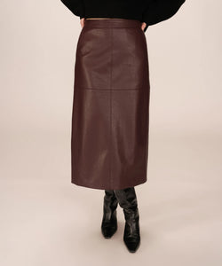 GRACE & MILA | SIRENE MIDI SKIRT - BORDEAUX