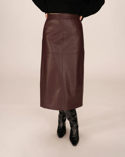 GRACE & MILA | SIRENE MIDI SKIRT - BORDEAUX