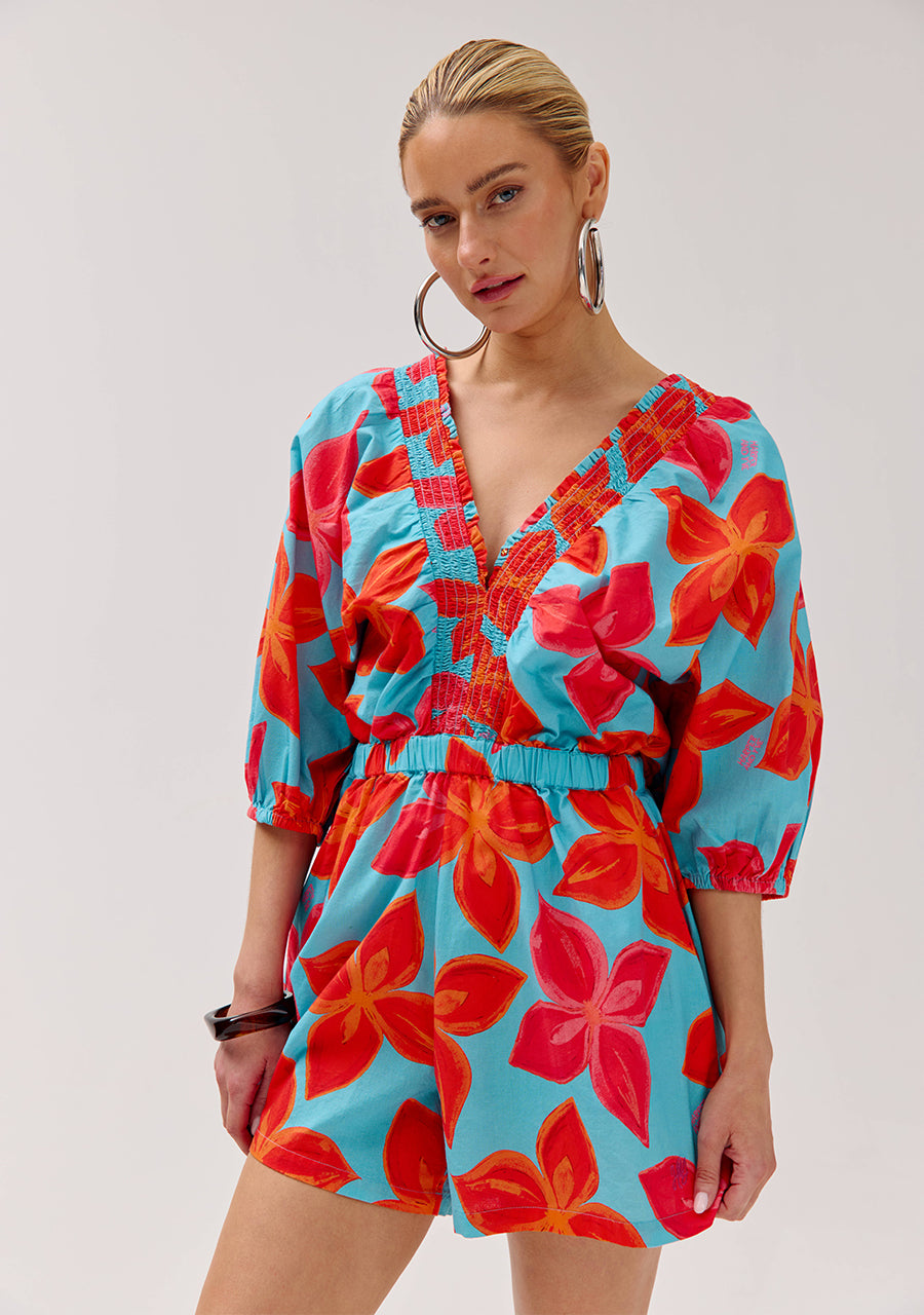 HARPER & YVE |  MELLY SS PLAYSUIT - FRAGILE FLOWER